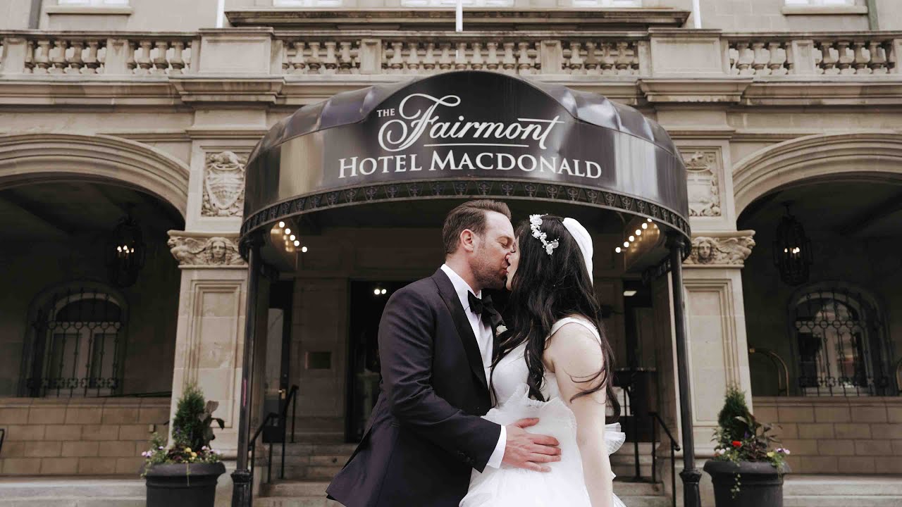 Luxury Fairmont Hotel Macdonald Wedding | Juliana and Mark (4K)