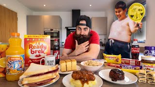 EATING MY ENTIRE DAILY DIET AS A FAT KID | BeardMeatsFood