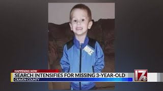 Massive search underway for missing 3-year-old NC boy