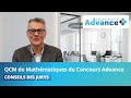 Qcm de mathmatiques du concours advance  conseils des jurys