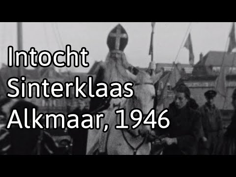 Intocht van Sinterklaas in Alkmaar (1946)