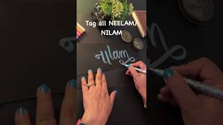 Name Series:NEELAM| Calligraphywithdeepa #brushlettering #name #art #neelam #fun #diy #calligraphy