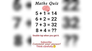 Maths Test Puzzle. #livestream #math #iqtest #test #mathematics#youtubeshort #quiz