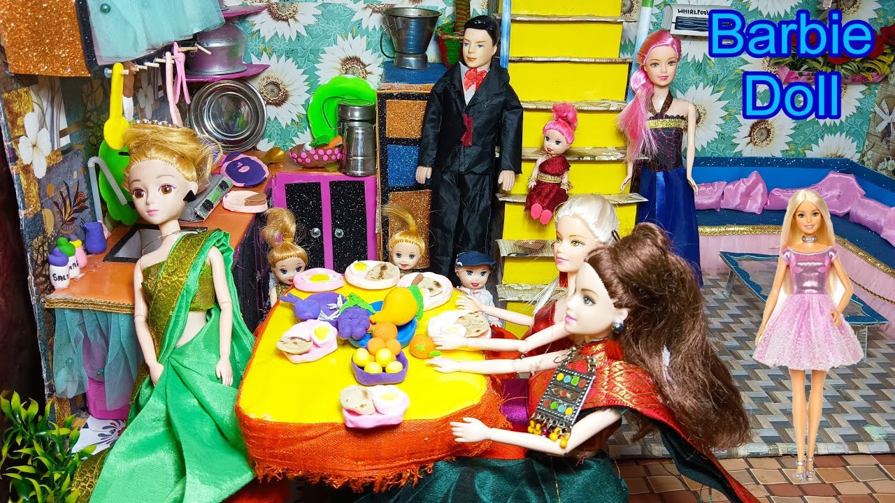 Barbie Doll के घर डिनर पार्टी Barbie story in Hindi Hindi