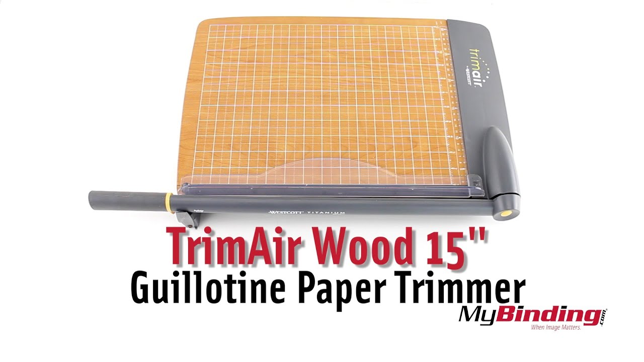 Westcott - Westcott TrimAir Titanium Bonded Wood Guillotine Paper Trimmer  15 (15107)