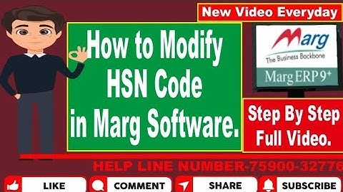HOW TO MODIFY HSN CODE IN MARG SOFTWARE | MARG SOFTWARE ME HSN CODE MODIFY KAYSE KARE FULL VIDEO.