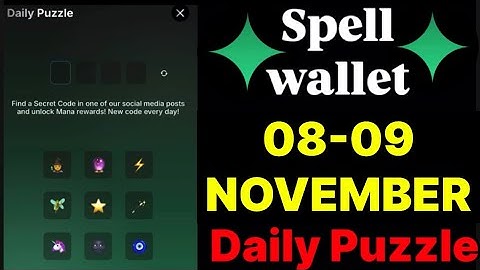 Spell wallet puzzle today 08 & 09 November | spell wallet daily puzzle | #spellwallet #combo |
