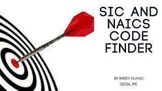 SIC and NAICS Code Finders