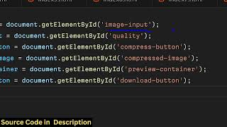 Build a Image Compressor Web App in Browser Using Canvas API in JavaScript