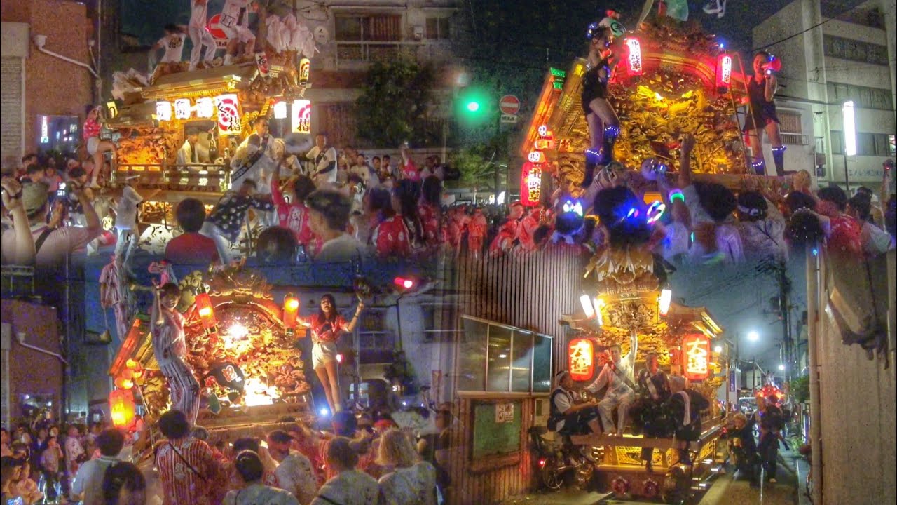 2026.7.22 東大阪市 長瀬神社 夏祭り だんじり 宮入り 交差点 遊び