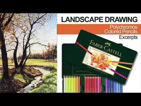 How to draw landscope wiht color pensil - YouTube