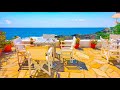 Bossa Nova Beach Cafe Ambience with Relaxing Bossa Nova Music &amp; Crashing Waves Sound for Deep Sleep