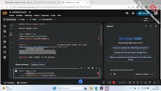 Exécution du code Python dans Google Colab