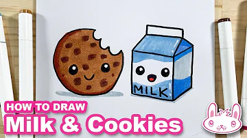 How to Draw Milk and Cookies | Yummy Snack Food