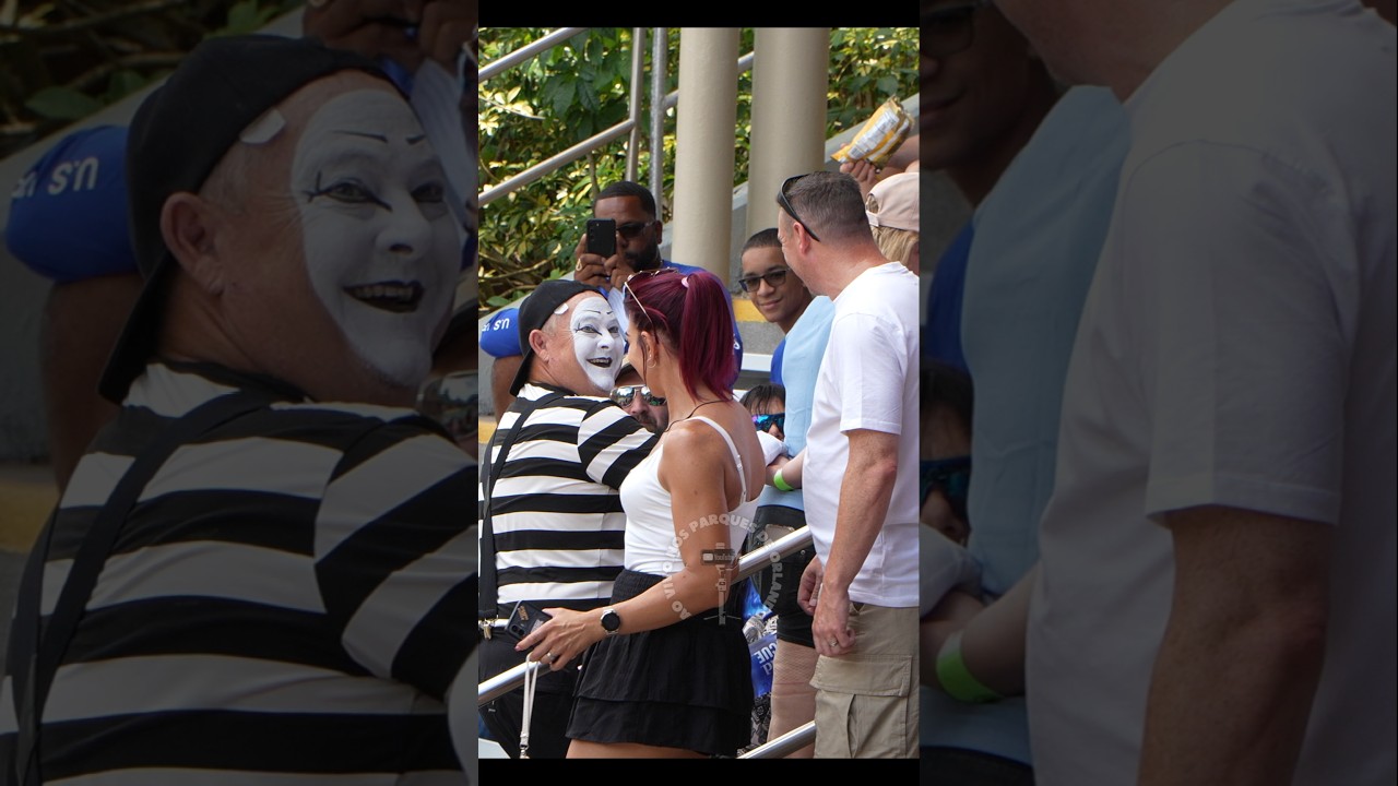 Tom o mímico trocou de lugar com o marido dela 😮🫢😂🤣 #tomthemime #seaworldmime