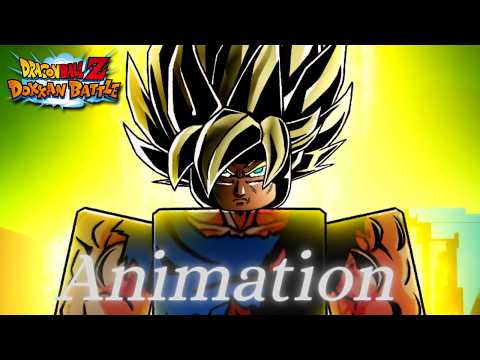 【DOKKAN BATTLE x Roblox 2009】 TEQ LR Super Saiyan Namek Goku Intro & Super Attack Animation