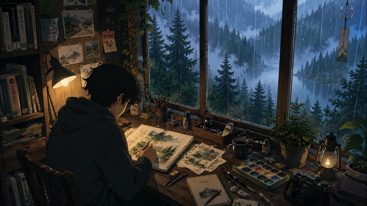 🌧️ Rainy Tokyo Café | Cozy Lofi Jazz for Studying, Reading