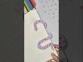 Cute Snake Bookmark for My Art Book 🐍💜 #shorts