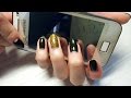 Дизайн ногтей гель-лак Shellac - Маникюр Dior / Лунный маникюр (уроки дизайна ногтей)