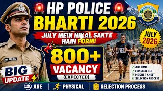 HP Police Constable Recruitment 2026||Notification Comming Soon|Age Physical Update Today 🚨🚨