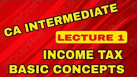 CA Inter Taxation Lecture 1 || Income Tax || Chapter 1|| Basis Concepts || Direct Tax #tax #CA