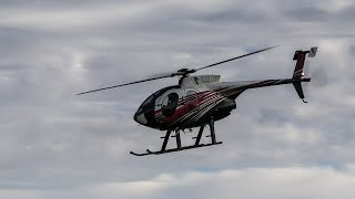 Helicopter MD 500 departing Scottsdale airport