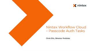 Nintex Workflow Cloud - SMS Passcode Auth Task Form Nintex Workflow Cloud - SMS Passcode Auth Task Form