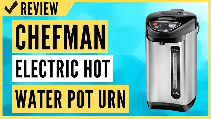 Chefman Electric Hot Water Pot Urn w/ Auto & Manual 5.3 Liter, Silver