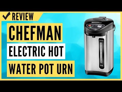 Chefman Stainless Steel Electric Hot Water Pot with Safety Lock