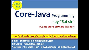 Java Optional class Methods with Functional Interfaces || Java8 Optional class || java.util  || #435
