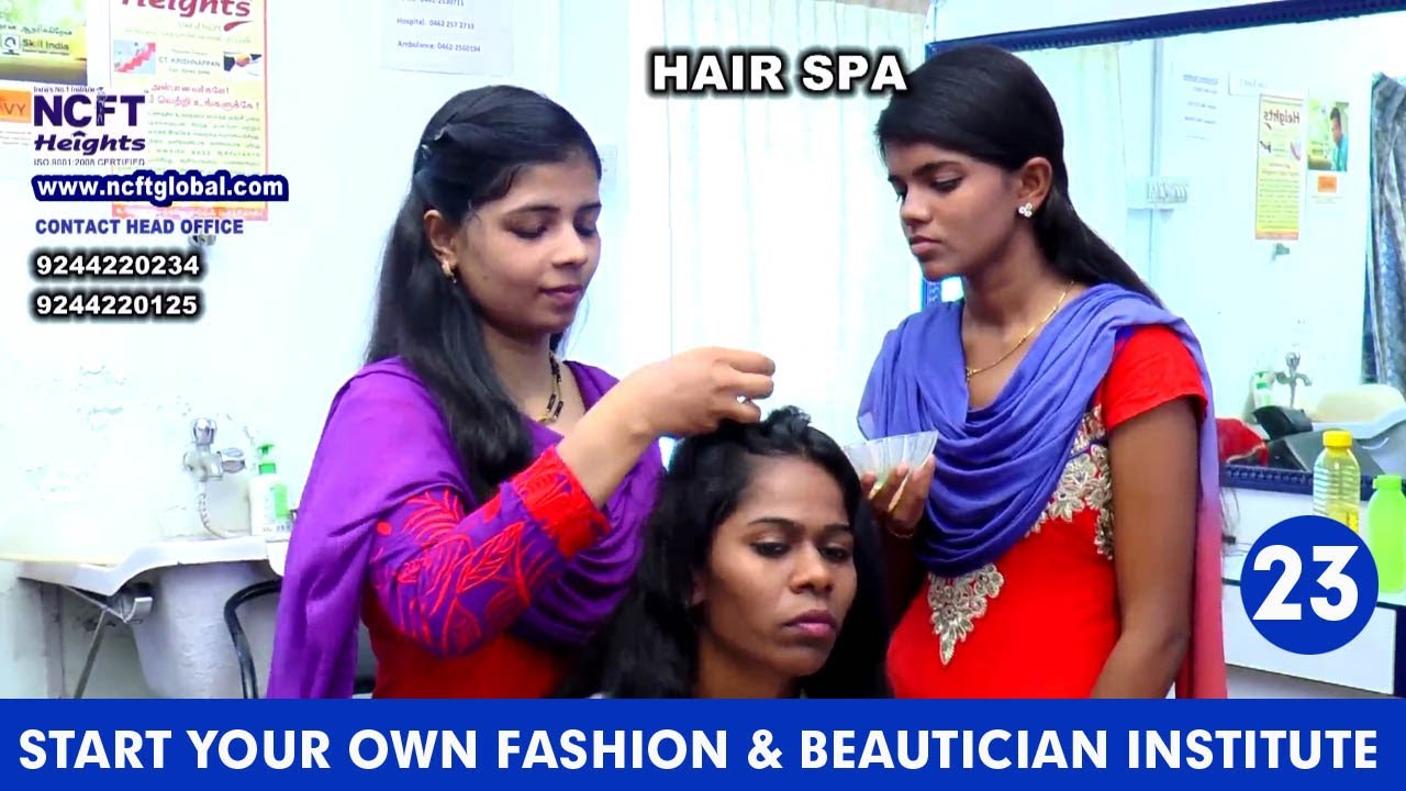 Hair Spa Step by Step Tutorial Beautician courses NCFT Heights