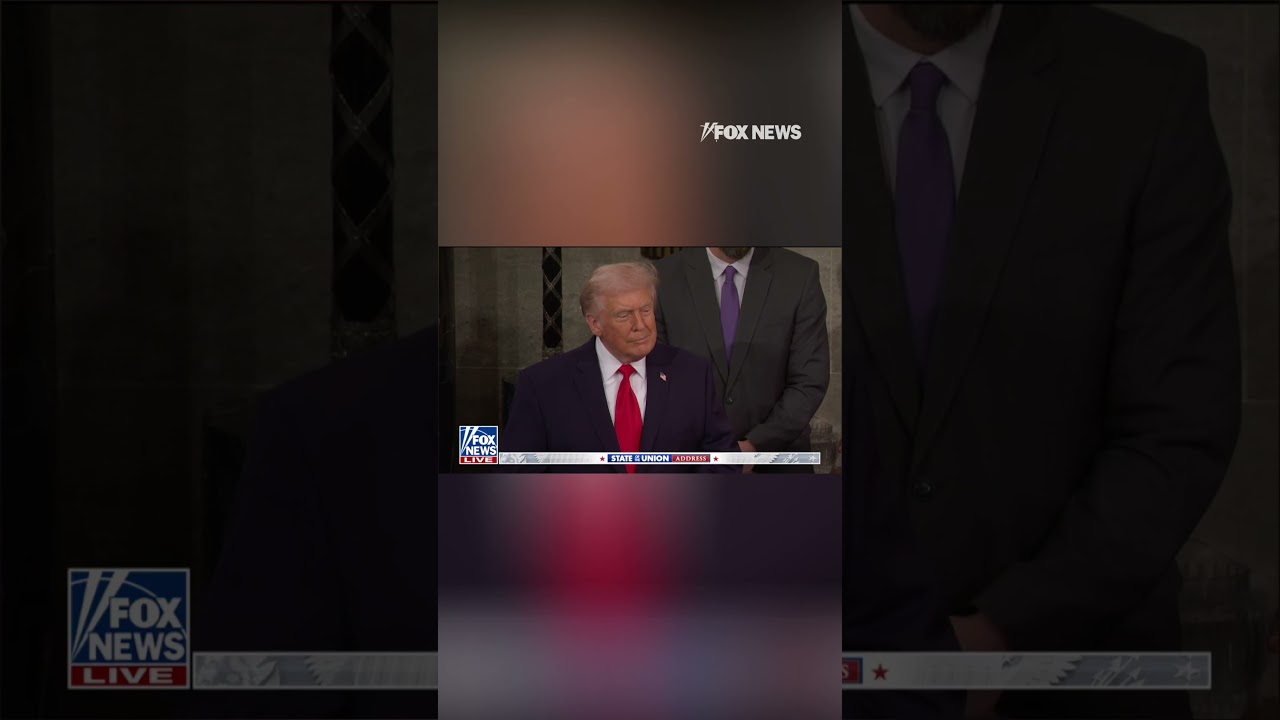 WATCH: President Trump enters House Chamber before State of the Union #shorts  #foxnews #news #us