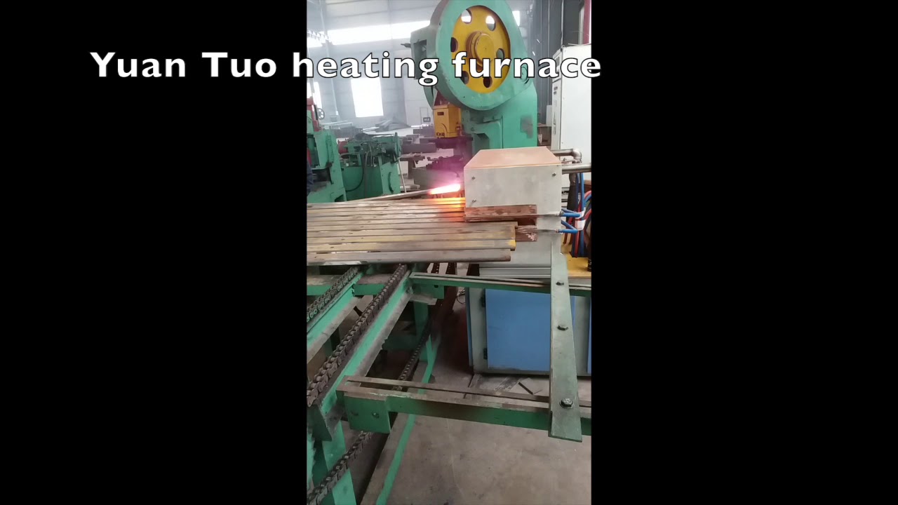 Spring plate head forging machine - YouTube
