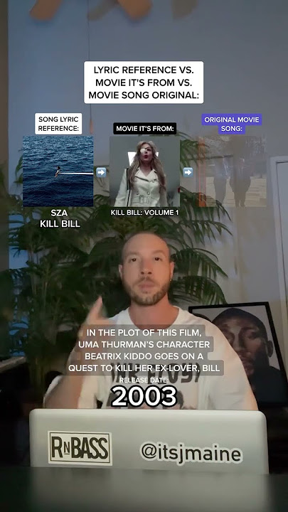 Song Lyric Reference Vs. Movie It’s From Vs. Movie Song Original: SZA “Kill Bill” #shorts #sza