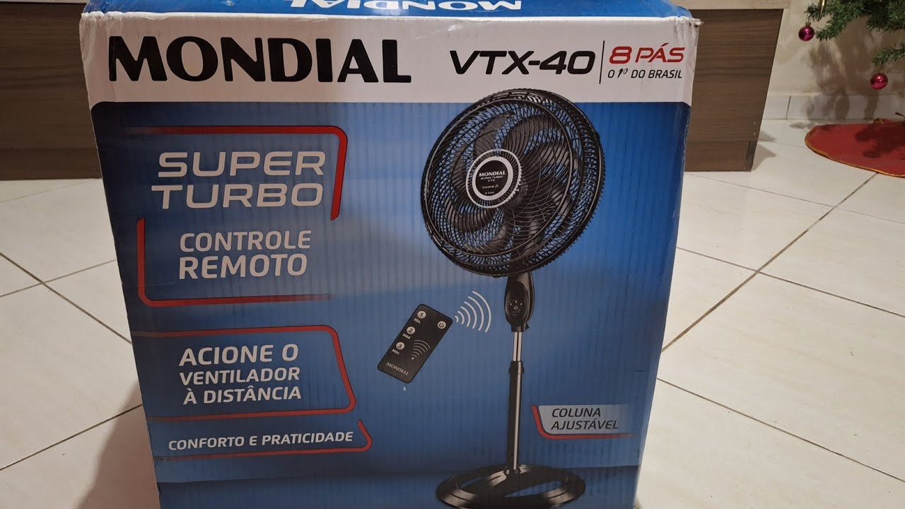 Ventilador Mondial  VTX-40 .para ligar no controle é na velocidades e para desligar no desligar .