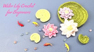 Sports Performance Crochet Lotus Water Lily Tutorial | No Music 🌸 *BEGINNER FRIENDLY*