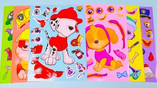 Toyasmr Decorate Sticker Book Dress Up Paw Patrol Characters Marshallskyerubblechaserocky