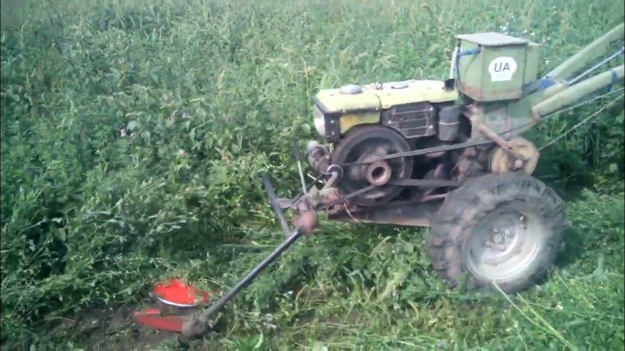 Мотоблок Zubr 10 кс. Покос люцерки в бур'яні. (Частина друга) - YouTube