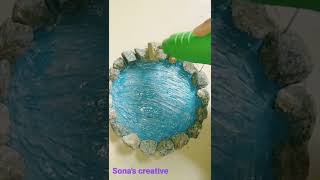 beautiful waterfall craft idea at home.#paper #youtube @sona's creative screenshot 3