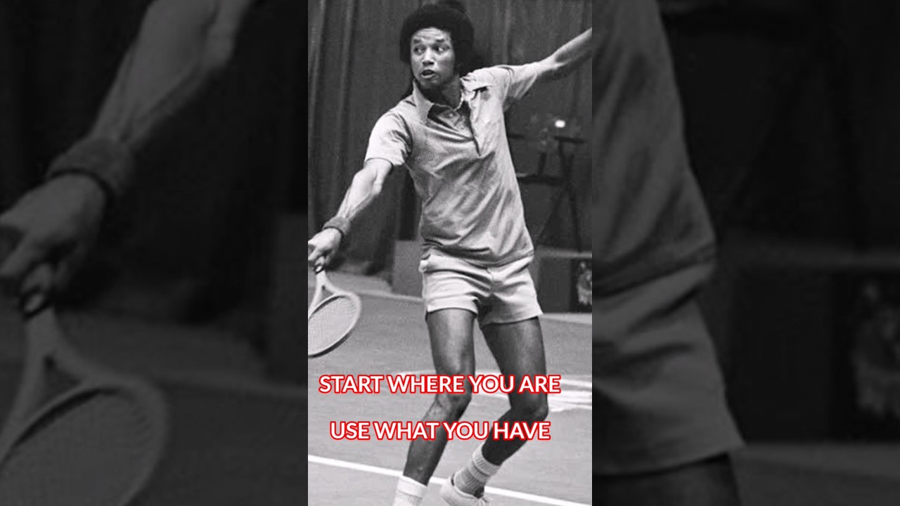 START WHERE YOU ARE INSPIRATIONAL QUOTE BY ARTHUR ASHE || 