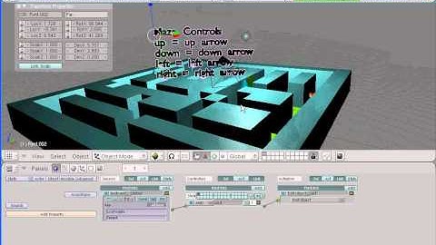 Blender Game Controls - Displaying Maze Controls and Adding sound - Part 8.avi