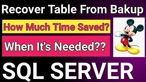 How to recover a single table from a SQL Server database backup || Restore Single Table from Backup