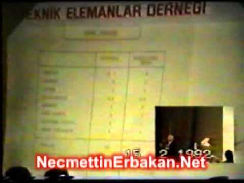 NO: 51B  Prof. Dr. NECMETTİN ERBAKAN, TEKDER KONFERANSI KOCATEPE SALONU ( 15--2--1992 )