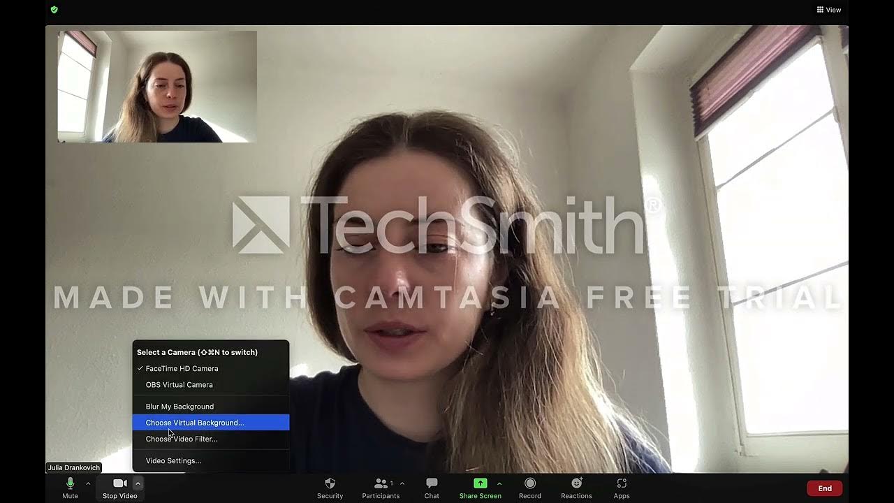 How to change Background ZOOM YouTube