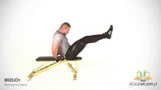 Trening Brzucha - Wznosy Na Ławce Atlascwiczen.pl