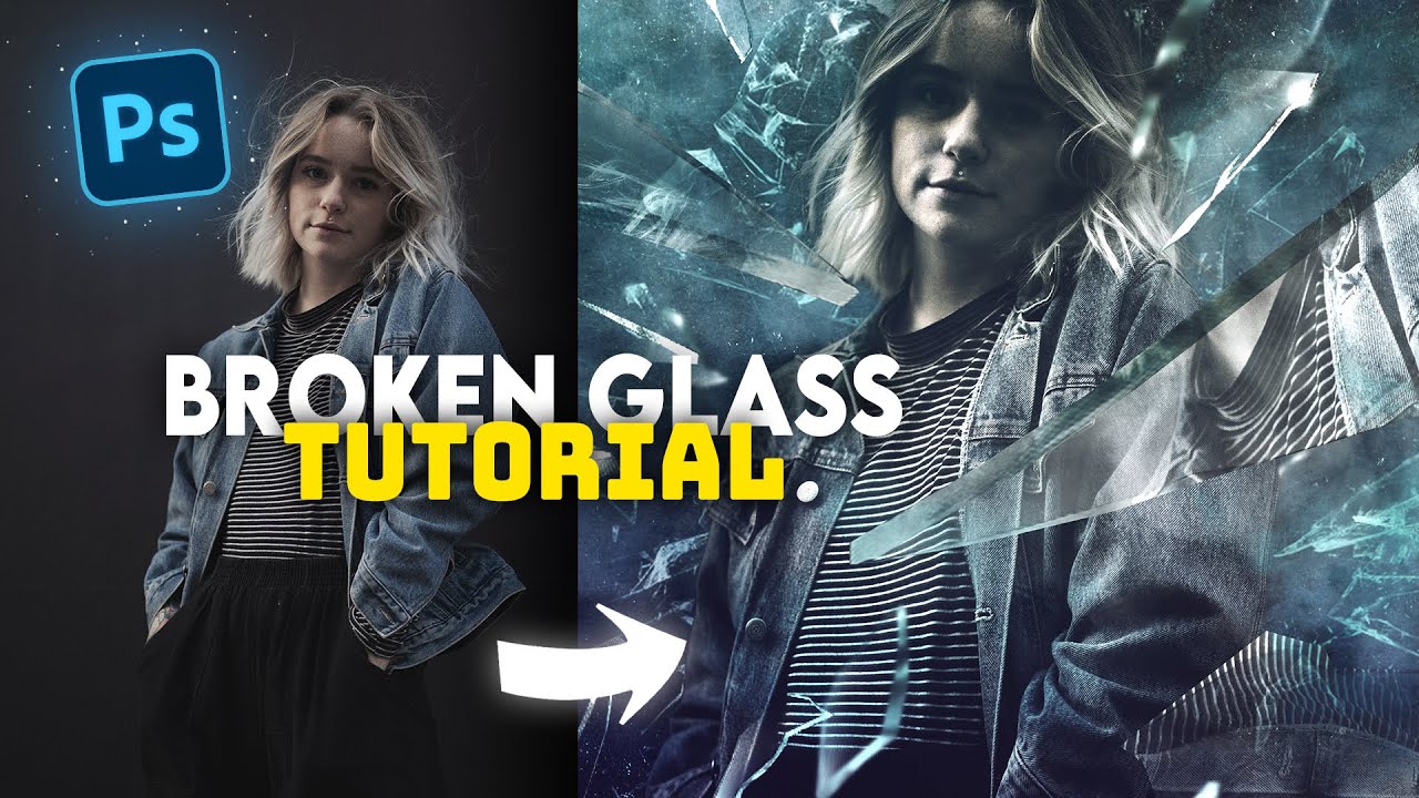 Download Broken Glass | Photoshop Tutorial | With PSD File + Resources - YouTube