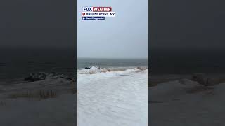 New York City Beaches Covered In Snow