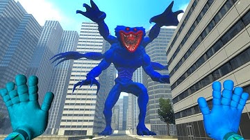 SCARY HUGGY WUGGY FROM POPPY PLAYTIME TAKES OVER THE CITY - GARRY