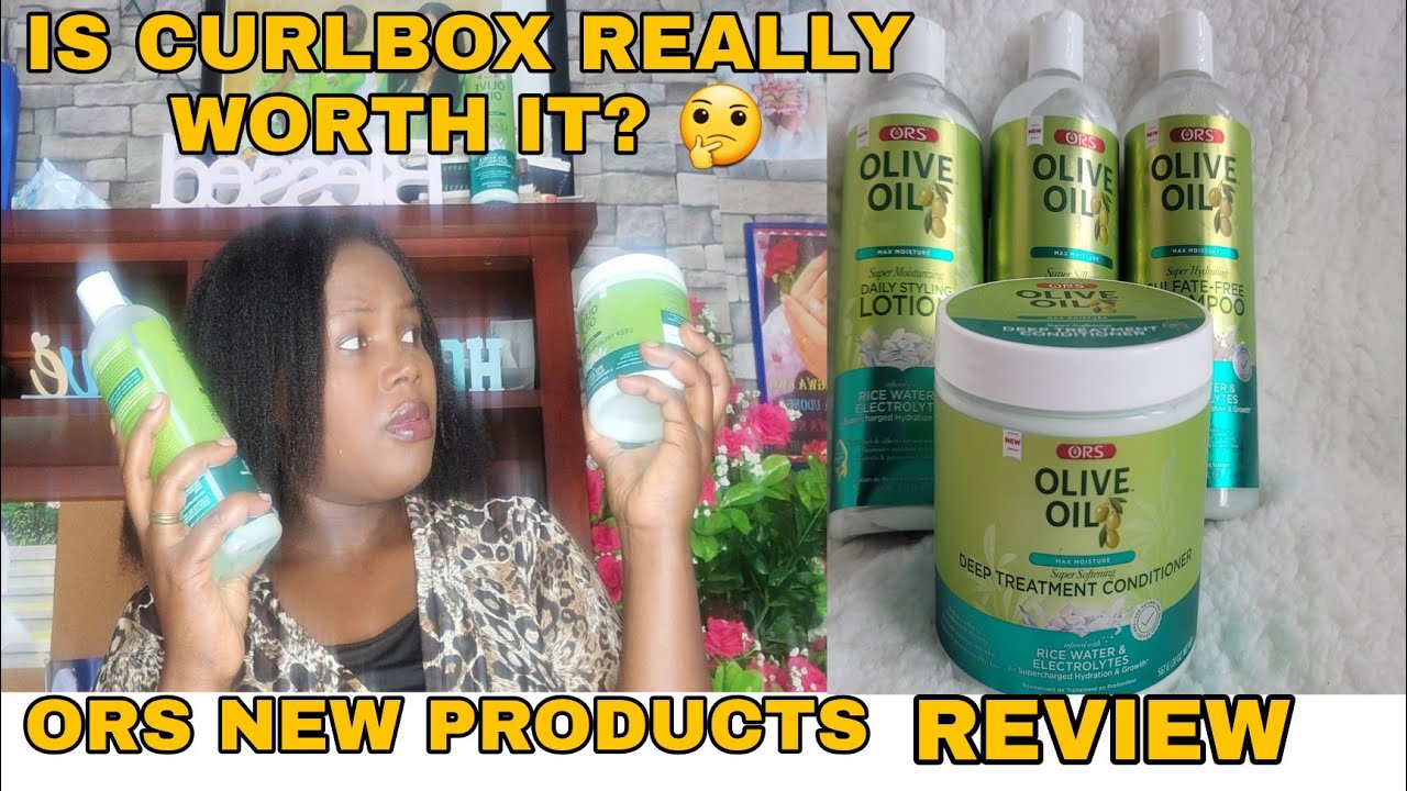 CURLBOX/ORS NEW PRODUCTS REVIEW| RELAXED & TEXTURIZED HAIR