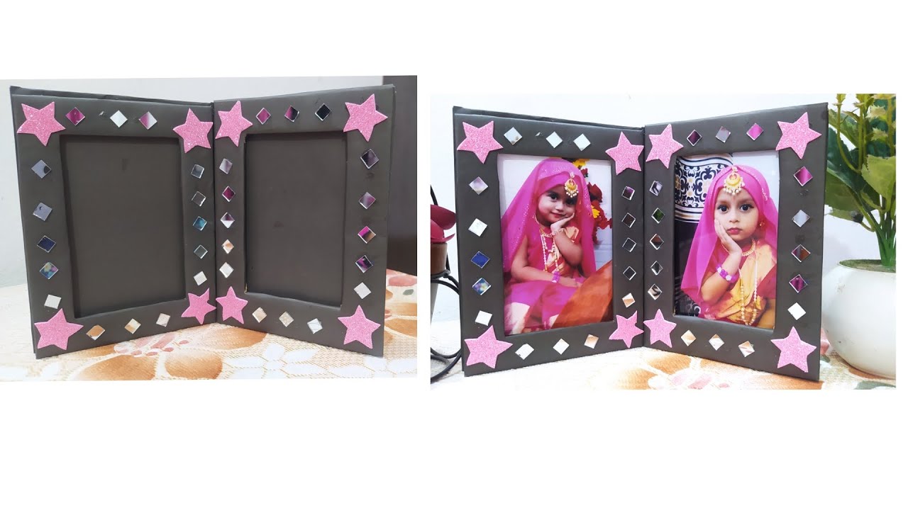 DIY Paper Photo Frame Making Easy Tutorial ।। How to make a unique
